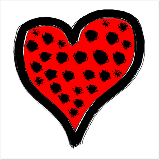 Spotted Heart Love Wall Art by Creatifly Graphic Tees