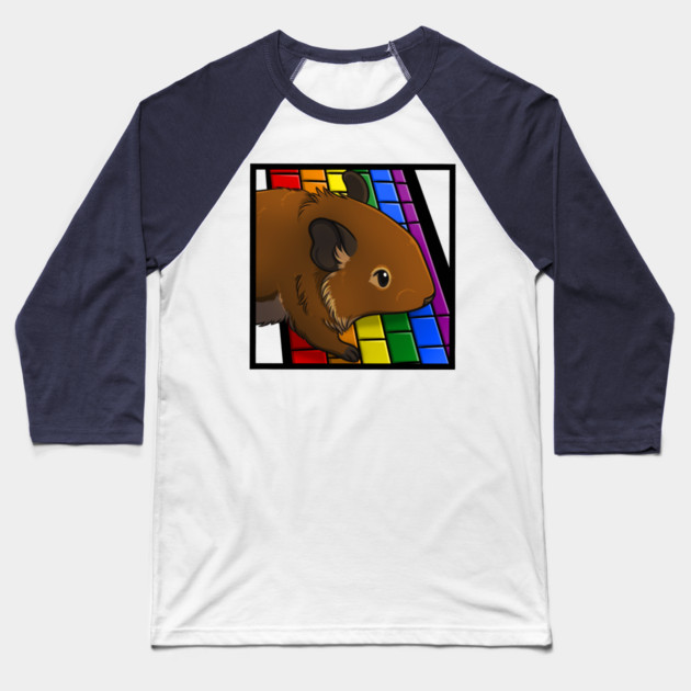 Rainbow Computer Degu Baseball T-Shirt by DeguArts