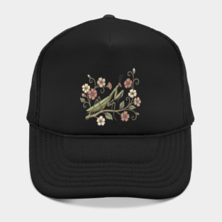 Praying Mantis Floral Nature Hat
