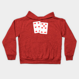 67 Playing Cards Heart - Valentine's Day Kids Hoodie