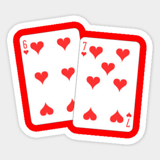 67 Playing Cards Heart - Valentine's Day Magnet