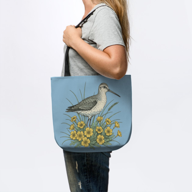 Sandpiper Coastal Botanical Art by BirdsnStuff