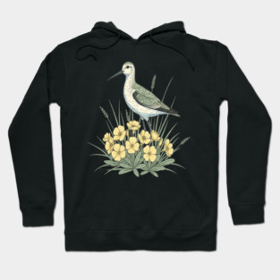 Vintage Sandpiper Seaside Floral Design Hoodie