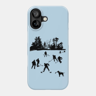 Day on the Lake Pond Hockey Phone Case