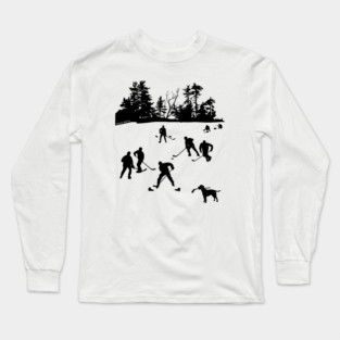 Day on the Lake Pond Hockey Long Sleeve T-Shirt