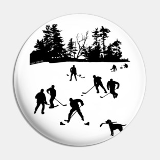 Day on the Lake Pond Hockey Pin