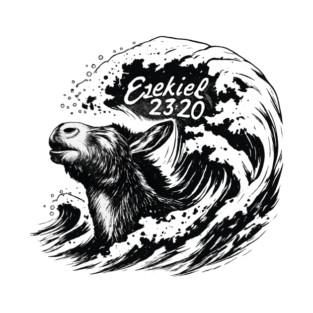Ezekiel 23:20 – Biblical Literalism Surfing T-Shirt