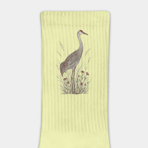 Vintage Sandhill Crane Nature Art by BirdsnStuff