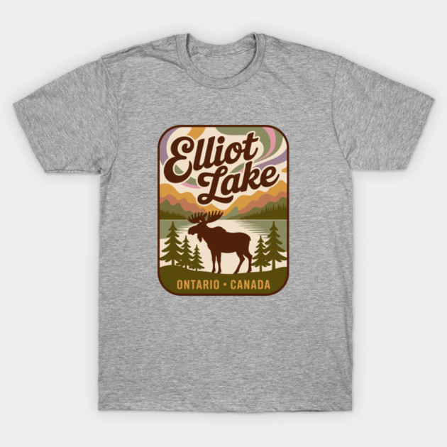 Elliot Lake – Vintage Forest Patch Sunset Art T-Shirt by JessArty