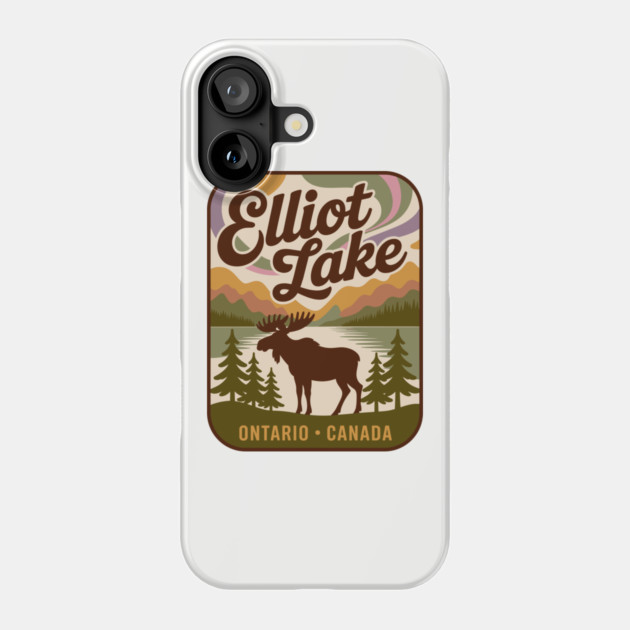 Elliot Lake – Vintage Forest Patch Sunset Art Phone Case by JessArty