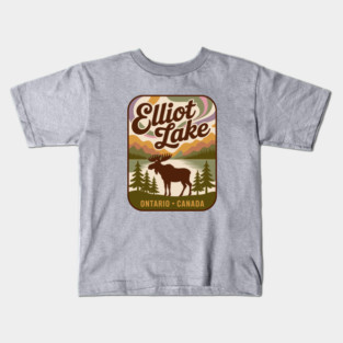 Elliot Lake – Vintage Forest Patch Sunset Art Kids T-Shirt