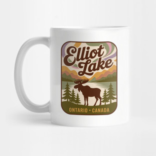 Elliot Lake – Vintage Forest Patch Sunset Art Mug