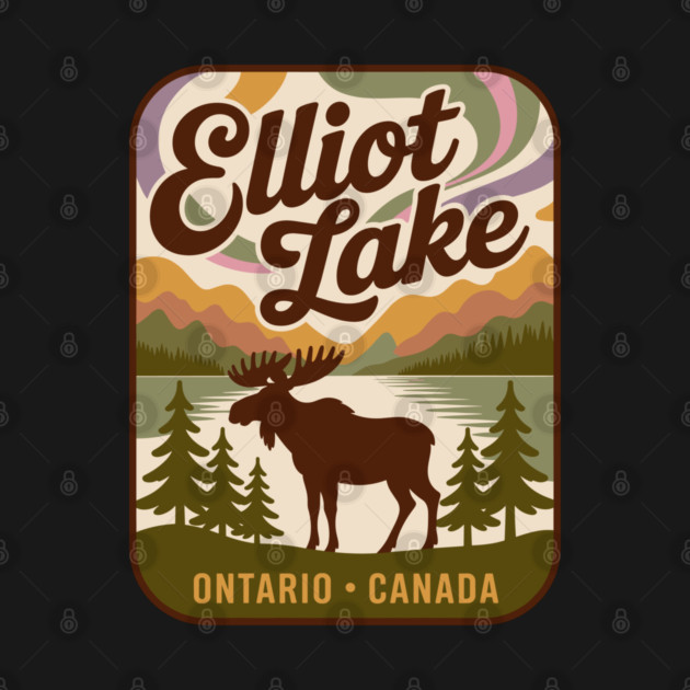 Elliot Lake – Vintage Forest Patch Sunset Art by JessArty
