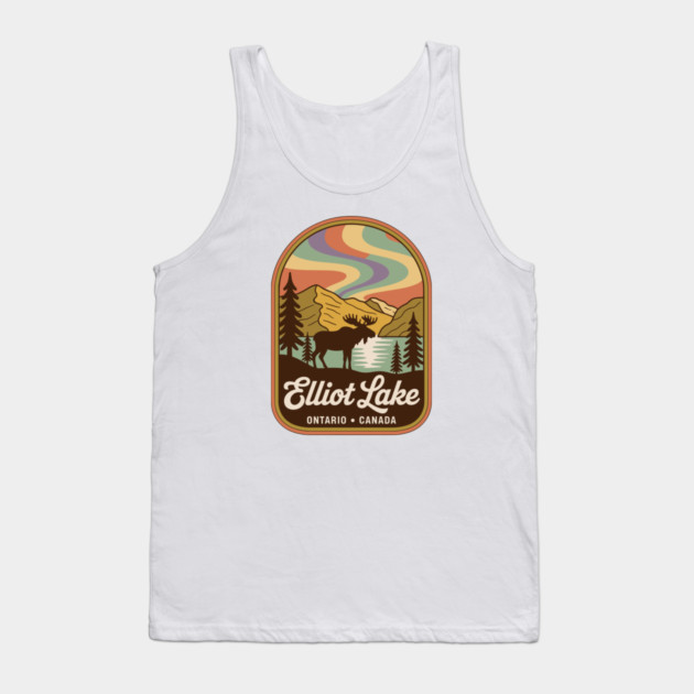Elliot Lake – Vintage Arch Landscape Canada Art Tank Top by JessArty