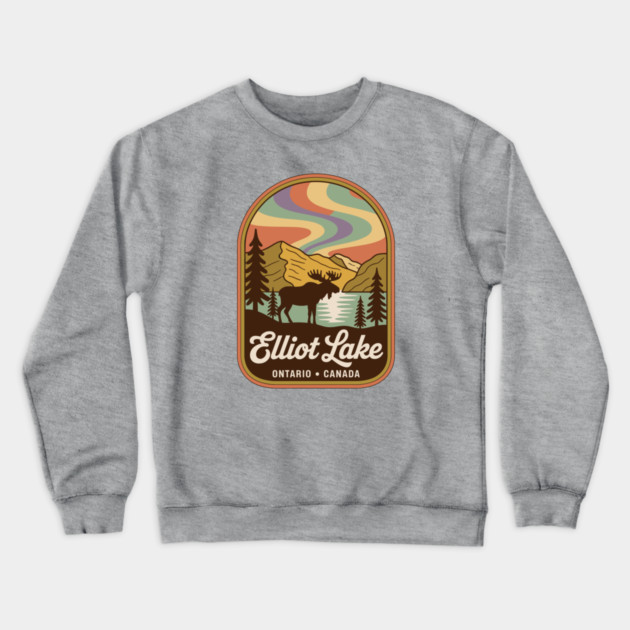 Elliot Lake – Vintage Arch Landscape Canada Art Crewneck Sweatshirt by JessArty