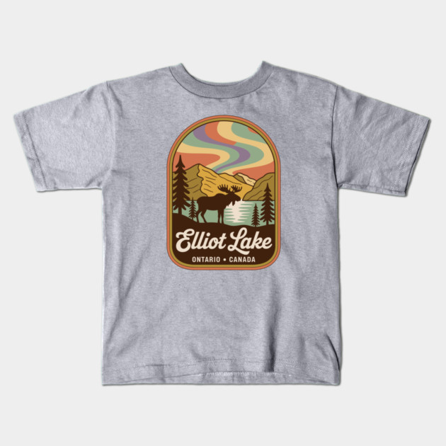 Elliot Lake – Vintage Arch Landscape Canada Art Kids T-Shirt by JessArty