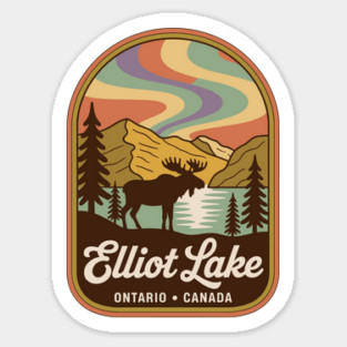 Elliot Lake – Vintage Arch Landscape Canada Art Magnet