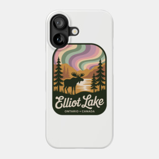 Elliot Lake – Retro Wilderness Moose Illustration Phone Case
