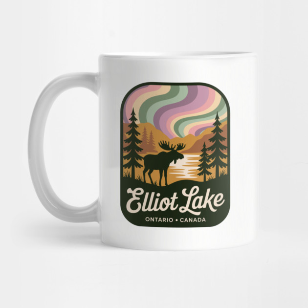 Elliot Lake – Retro Wilderness Moose Illustration by JessArty