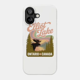Elliot Lake – Soft Retro Canada Forest Illustration Phone Case