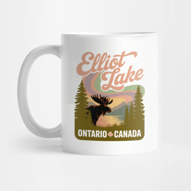 Elliot Lake – Soft Retro Canada Forest Illustration by JessArty
