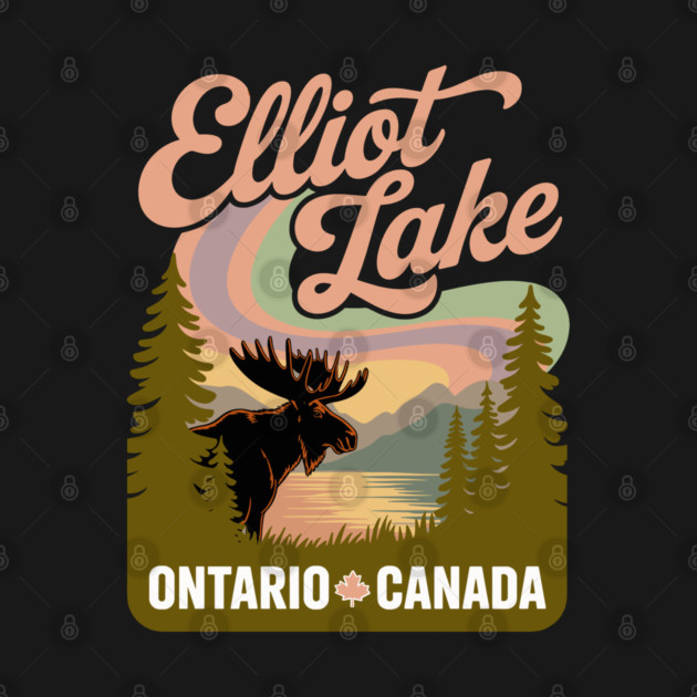 Elliot Lake – Soft Retro Canada Forest Illustration by JessArty