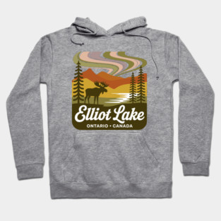 Elliot Lake – Retro Forest Sunset Wilderness Art Hoodie