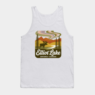 Elliot Lake – Retro Forest Sunset Wilderness Art Tank Top