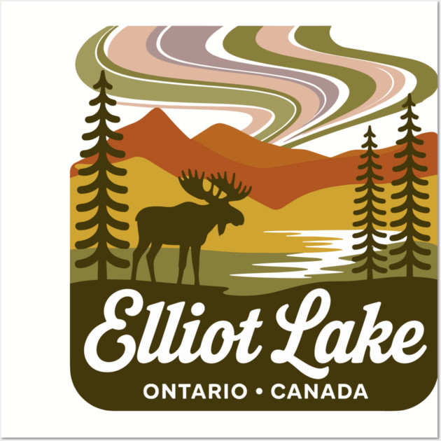 Elliot Lake – Retro Forest Sunset Wilderness Art Wall Art by JessArty