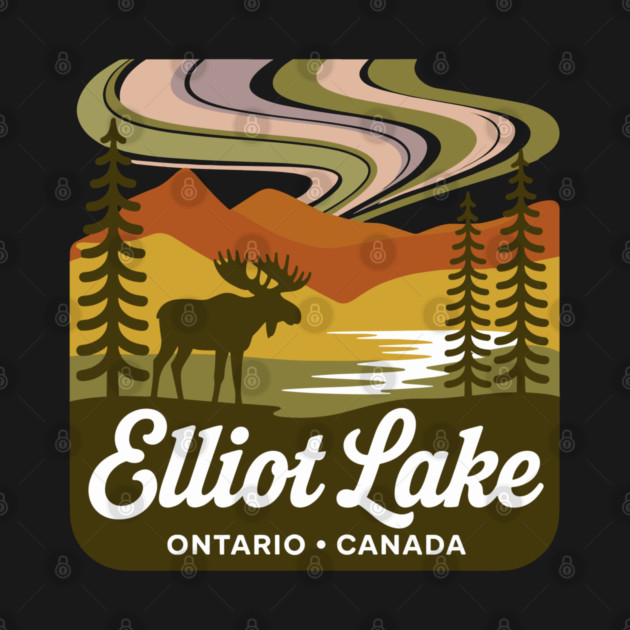 Elliot Lake – Retro Forest Sunset Wilderness Art by JessArty