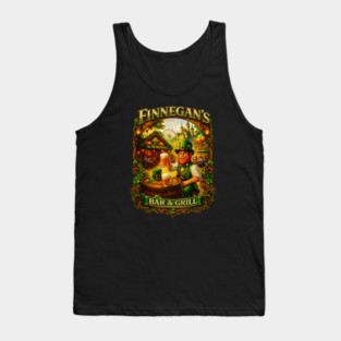 Finnegan's Bar and Grill Theme Park Pub Irish Influence Tank Top