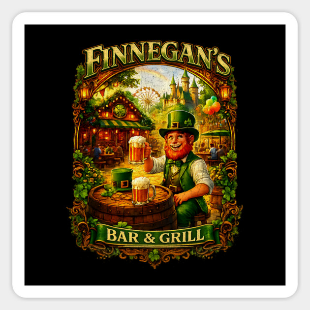 Finnegan's Bar and Grill Theme Park Pub Irish Influence Magnet by Joaddo