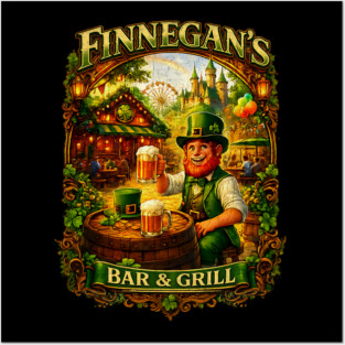 Finnegan's Bar and Grill Theme Park Pub Irish Influence Posters and Art
