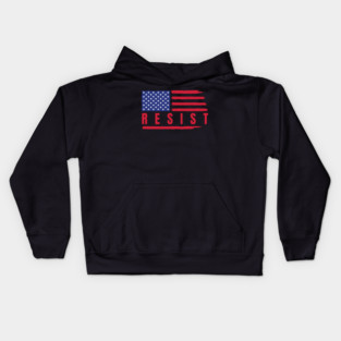 Resist American Flag Kids Hoodie