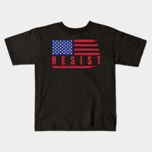 Resist American Flag Kids T-Shirt