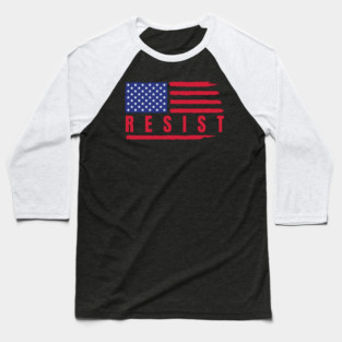 Resist American Flag Baseball T-Shirt