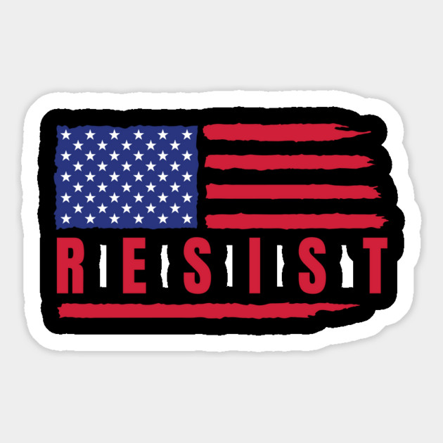 Resist American Flag Magnet by Creatifly Graphic Tees