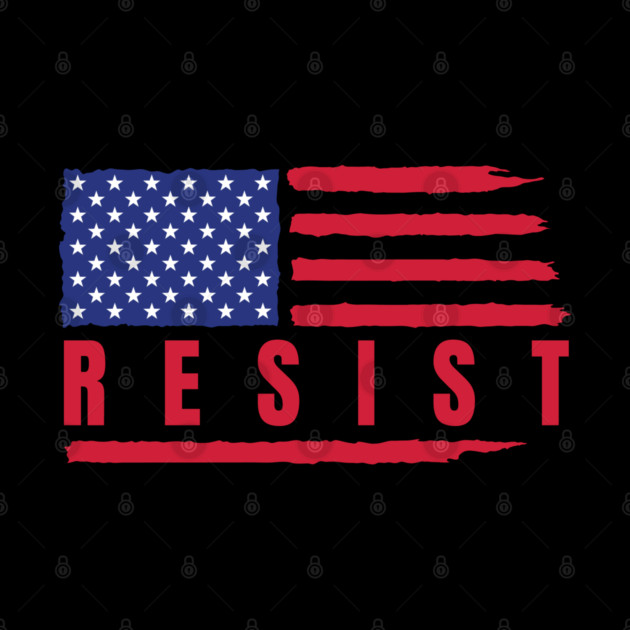Resist American Flag by Creatifly Graphic Tees