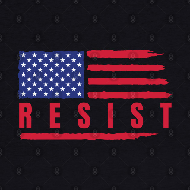 Resist American Flag by Creatifly Graphic Tees