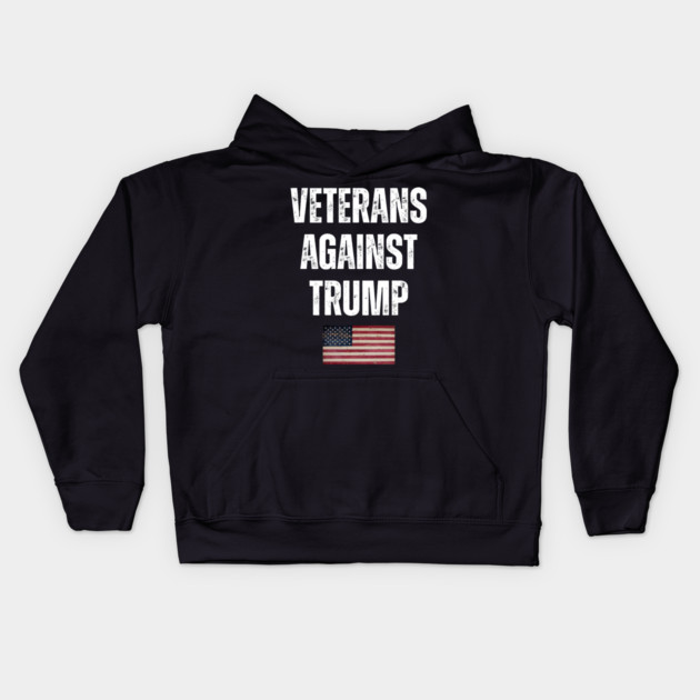 Veterans Against Trump Kids Hoodie by Creatifly Graphic Tees