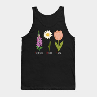Foxglove Daisy Tulip Tank Top