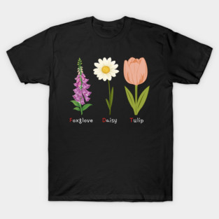 Foxglove Daisy Tulip T-Shirt