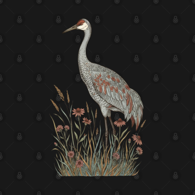 Vintage Sandhill Crane Nature Design by BirdsnStuff