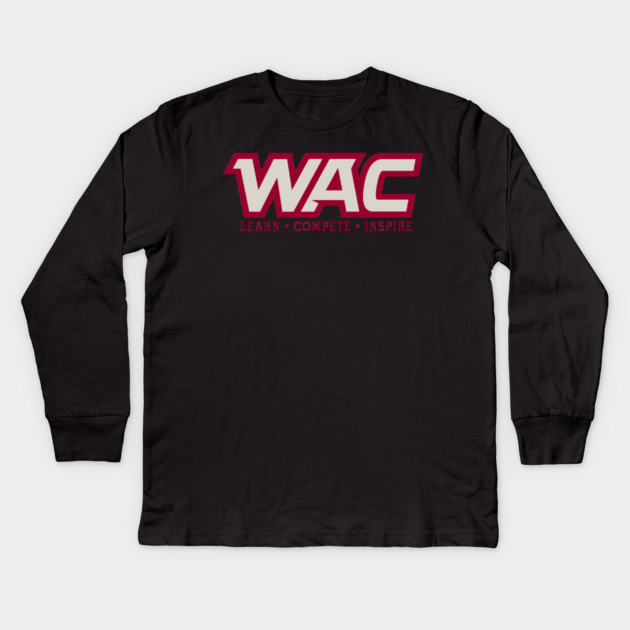 Western Athletic Conference Basketball Kids Long Sleeve T-Shirt by James Bates