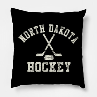 Vintage North Dakota Hockey Pillow