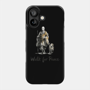 Retro Walk for Peace Monks with Aloka Dog Phone Case
