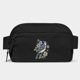Vintage Blue Jay Floral Design Bag