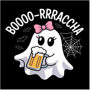 Booo-rrraaccha Ghost Beer Halloween Spooky Season Posters and Art
