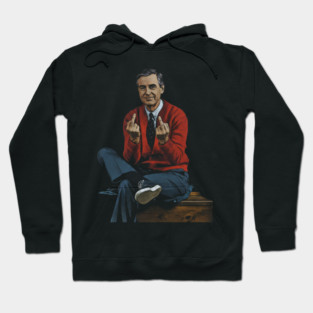 Flipping Bird Retro/Vintage 90s Aesthetic Mr. Rogers Hoodie