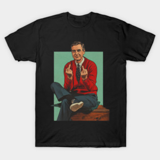 Aesthetic Flipping Bird Retro/Vintage 90s Mr. Rogers T-Shirt